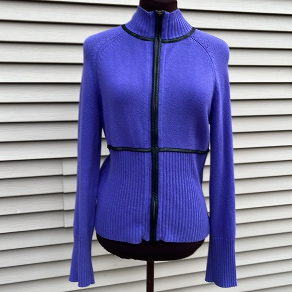 Purple Chadwick’s zipped down sweater size medium - Picture 2 of 8